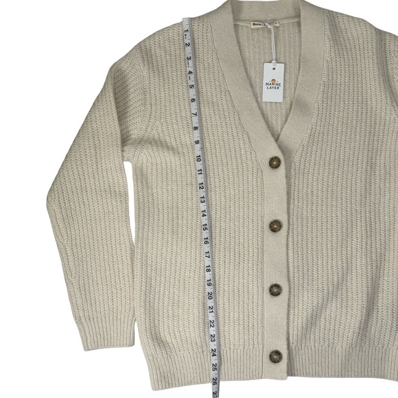 Marine Layer Nova Oversized Cardigan Ivory Wool Blend Women’s Size Small NWT - Picture 12 of 13